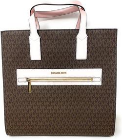 img 4 attached to Stylish and Spacious MICHAEL KORS KENLY Large Tote Shoulder Bag Satchel: A Must-Have Fashion Accessory