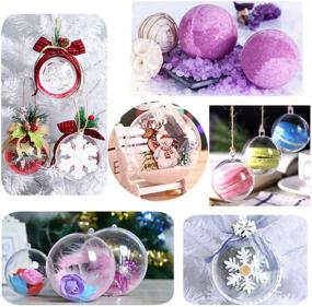 img 3 attached to 🎄 Jangostor Clear Ornaments Balls - 20 Pack of Christmas Tree Decorations - DIY Plastic Fillable Transparent Ball - 40, 50, 60, 80mm Christmas Baubles Craft