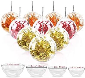 img 4 attached to 🎄 Jangostor Clear Ornaments Balls - 20 Pack of Christmas Tree Decorations - DIY Plastic Fillable Transparent Ball - 40, 50, 60, 80mm Christmas Baubles Craft