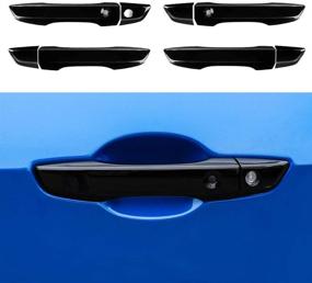 img 4 attached to 🚪 Накладка на ручку двери из ABS для Honda Civic Sedan Hatchback Coupe Type R 2017-2021 10-ого поколения Thenice с внешним декором с кнопками для умного входа, черная