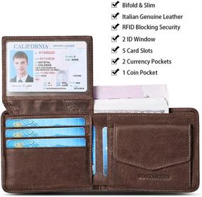 img 3 attached to BOSTANTEN Genuine Leather 🔒 Wallets: Ultimate RFID Blocking Protection