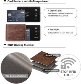 img 2 attached to BOSTANTEN Genuine Leather 🔒 Wallets: Ultimate RFID Blocking Protection