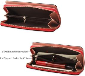 img 1 attached to Glitter Geometric Wristlet Women's Handbags & Wallets: Stylish Blocking Wallets
