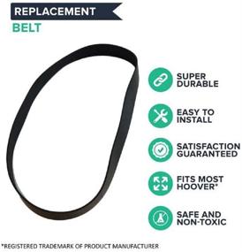 img 3 attached to 🔧 Crucial Vacuum Replacement Belt Parts - Compatible with Hoover Skinny Drive Part # 562289001, AH20065 - Fits Hoover T-Series Non-Stretch Belt Rewind Upright - Ideal for Home and Office Use (1 Pack)