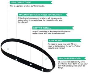 img 2 attached to 🔧 Crucial Vacuum Replacement Belt Parts - Compatible with Hoover Skinny Drive Part # 562289001, AH20065 - Fits Hoover T-Series Non-Stretch Belt Rewind Upright - Ideal for Home and Office Use (1 Pack)