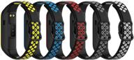 🌈 colourful two-toned silicone bands for samsung galaxy fit 2 - breathable bracelet strap for men and women logo