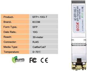 img 1 attached to 🔌 Высокоскоростной модуль преобразователя трансивера SFP+ Copper RJ45 10GBase-T, RJ-45 SFP+ CAT.6a, поддерживает до 30 метров, совместим с Cisco SFP-10G-T-S, Ubiquiti UF-RJ45-10G, Netgear, D-Link, Mikrotik, Supermicro, TP-Link и другими.