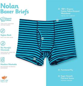 img 3 attached to 🩲 Lucky & Me Nolan Boy Boxer Brief Underwear, 100% Organic Cotton, 7-Pack: Superior Comfort and Quality for Boys