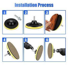 img 2 attached to 🔌 Wet Dry Electric Hook & Loop Sanding Disc Set - Water Grit Sandpaper 2000/3000/5000/7000/10000 with 5-inch Backing Pad, Grinding Abrasive Paper and Orbital Sander Polisher