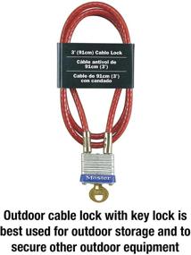 img 3 attached to Secure Your Outdoor Possessions with Master Lock 719D Steel Cable and Integrated Padlock