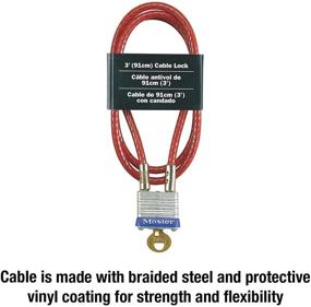 img 2 attached to Secure Your Outdoor Possessions with Master Lock 719D Steel Cable and Integrated Padlock