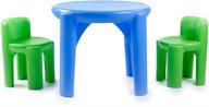 🔵 little tikes bright and bold green/blue table and chairs logo