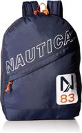 nautica diagonal polyester resistant backpack logo
