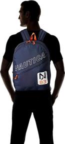 img 1 attached to Nautica Diagonal Polyester Resistant Backpack