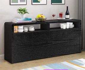 img 3 attached to 🌿 Yancorp 16"x120" Matte Black Grain Wood Textured Film: Removable Self-Adhesive Wallpaper & Shelf Liner - Black Wood Vinyl Peel-Stick Countertop – 16"x10ft