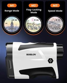 img 3 attached to 🏌️ BOBLOV Slope Golf Rangefinder - Accurate 650Yards Distance Finder with Vibration/Slope On/Off Switch, USB Charging - Ideal for Golfing or Hunting