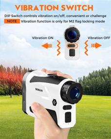 img 2 attached to 🏌️ BOBLOV Slope Golf Rangefinder - Accurate 650Yards Distance Finder with Vibration/Slope On/Off Switch, USB Charging - Ideal for Golfing or Hunting
