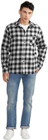 img 1 attached to Plaid Sleeve Shirt - Black Button-Up - Boys' Tops, Tees & Shirts