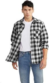 img 4 attached to Plaid Sleeve Shirt - Black Button-Up - Boys' Tops, Tees & Shirts