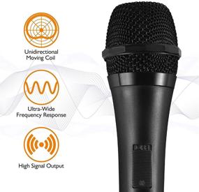img 3 attached to 🎤 EARISE W1 Karaoke Microphone: 16.4ft Dynamic Vocal Wired Mic for Singing, Speech, Wedding, Stage & More