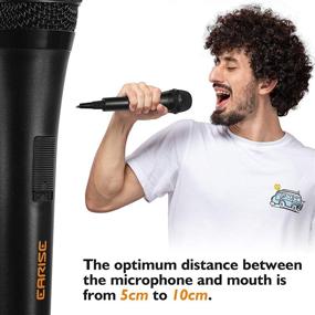 img 1 attached to 🎤 EARISE W1 Karaoke Microphone: 16.4ft Dynamic Vocal Wired Mic for Singing, Speech, Wedding, Stage & More