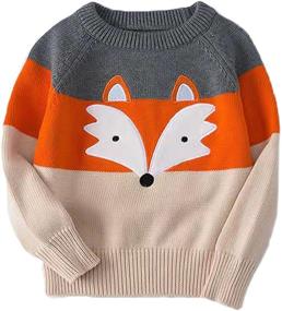 img 4 attached to 👕 LeeXiang Toddler Boys Pullover Sweaters: Warm Winter Knit Cotton Sweatshirts for Kids
