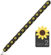 🌻 niutrendz protective silicone sleeve for apple pencil 2nd gen - sunflower cover, compatible with apple pencil 2nd generation, accessory skin (black) logo