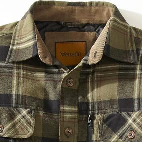 img 2 attached to 👕 Venado Sleeved Brushed Flannel X Large Men's Shirts: Ultimate Comfort and Style