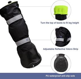 img 1 attached to NAMSAN Long Legged Waterproof Anti Slip Reflective