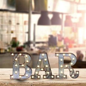 img 3 attached to 🍻 Vintage Marquee Bar Letters: Bar Light Up Sign for Industrial Style Bar Cart Decor & Wall Décor