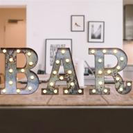 🍻 vintage marquee bar letters: bar light up sign for industrial style bar cart decor & wall décor логотип