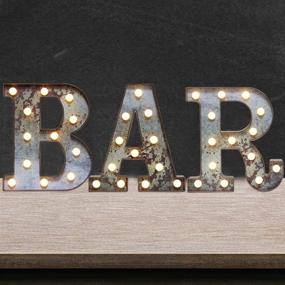 img 1 attached to 🍻 Vintage Marquee Bar Letters: Bar Light Up Sign for Industrial Style Bar Cart Decor & Wall Décor