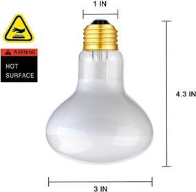 img 3 attached to Aomryom UVA 100W Basking Spot Heat Lamp Bulb - Soft White Light Glass Heat Bulbs for Reptiles & Amphibians - 2 Pack: Efficient Heating Solution