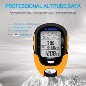 img 1 attached to 🏔️ Ultimate Outdoor Companion: SUNROAD GPS Digital Waterproof Altitude Altimeter-Barometer with Weather Forecast, Pedometer & Stopwatch for Hiking - Pre-Warning Reminders and Compass Navigation