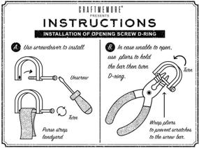 img 1 attached to 🔗 CRAFTMEMORE D-Rings with Screw Shackle Key Holder Gold, U Shape Dee Ring for DIY Leather Craft, Purse Strap Replacement (1/2 Inch, Set of 4)