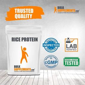 img 1 attached to 🌱 Organic Unflavored Rice Protein Powder - Vegan-Friendly & High-Quality - BulkSupplements.com (100g - 3.5oz)