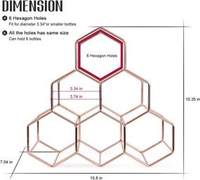 img 3 attached to 🍷 Metal Geometric Stackable Wine Rack Countertop Bottle Holder, 3-Layer Small Wine Storage Rack, Fits 3.34'' Diameter Bottles with 6-9 Slots, Perfect Combination of Practicality & Decor, Ideal for Space-Saving - Rose
