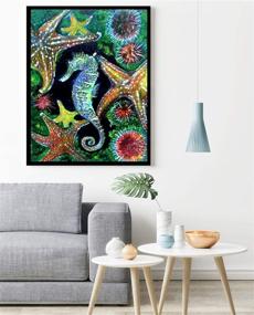 img 1 attached to Painting Paintings Rhinestone Embroidery 13 7×17 7Inch