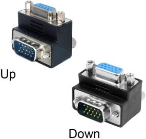 img 3 attached to 🔌 CY VGA SVGA Мужской-женский удлинительный адаптер для монитора и проектора - Вертикальный угол 90°, Нисходящий угол 270°