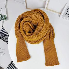 img 1 attached to 🧣 Winter Sweater Scarves for Women: Knitted Fashion Accessories in Scarves & Wraps