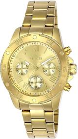 img 4 attached to Stainless Steel Quartz Watch for Women - Invicta Wildflower, Gold 18 (Model: 21731)