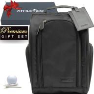 🏌️ athletico executive golf shoe bag & luggage tag combo - zippered carrier with external pockets - ideal golf gift for men & women logo