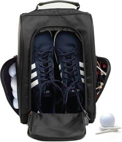 img 3 attached to 🏌️ Athletico Executive Golf Shoe Bag & Luggage Tag Combo - Zippered Carrier with External Pockets - Ideal Golf Gift for Men & Women