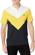 одежда и рубашки lacoste chevron colorblock regular wasp flour для мужчин. логотип