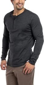 img 3 attached to 👕 Stay Stylish and Cozy with Woolly Clothing Merino Sleeve Henley Men's Shirts!