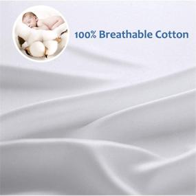 img 3 attached to Premium 100% Cotton White Pillowcases – Set of 2 Standard Size with 600 Threads for Hotel-like Comfort and Quality – 20x26 Inches – Zipper Closure