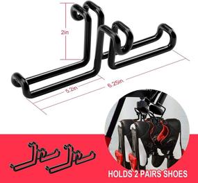 img 2 attached to 🚲 DenForste 2-Pack Shoe Rack Bike Shoe Hanger Holder - Compatible with Peloton Bike (Not compatible with Peloton Bike+)