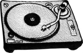 img 1 attached to 🎶 SEO-Optimized Iron-On Patch: Music Themed Rock n Roll Turntable Rap Logo