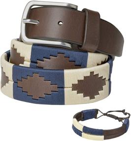img 4 attached to PELPE Argentine Matching Bracelet Embroidered Men's Accessories for Belts