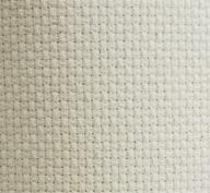 🧵 19x28 14ct counted cotton aida fabric for cross stitch, natural ecru shade logo